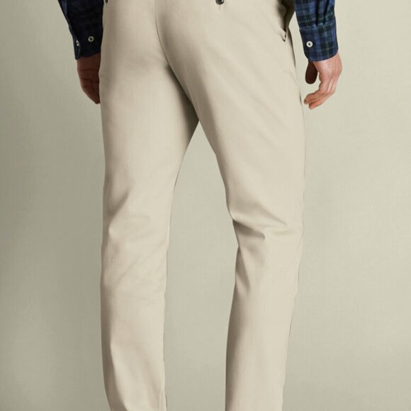 (NWOT) Charles Tyrwhitt - Ultimate Non-Iron Slim Fit Chinos (Stone) - Picture 4 of 6